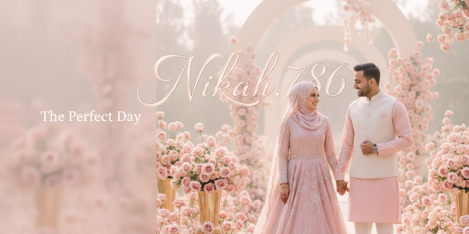 Nikkah786 brand hero banner showcasing wedding essentials
